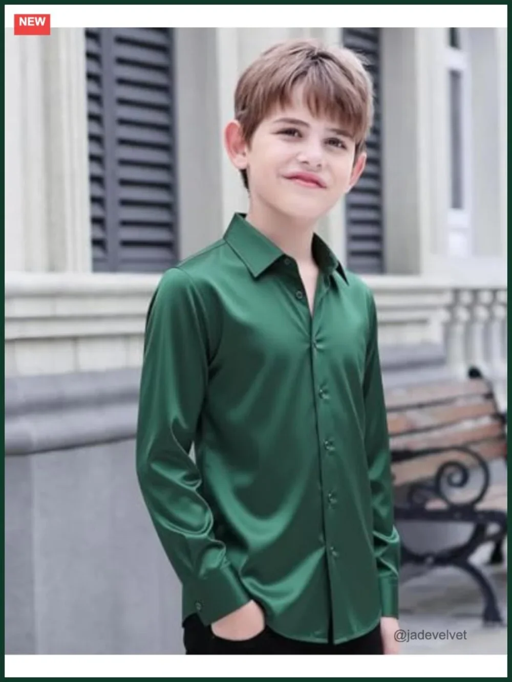 Long Sleeve Satin Button Down Dress Shirt Wrinkle-Free Formal